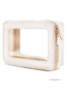 Clear Makeup Bag Organizer Travel Cosmetic Case TSA Approved